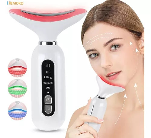 Masajeador Facial Cuello Anti-edad LED